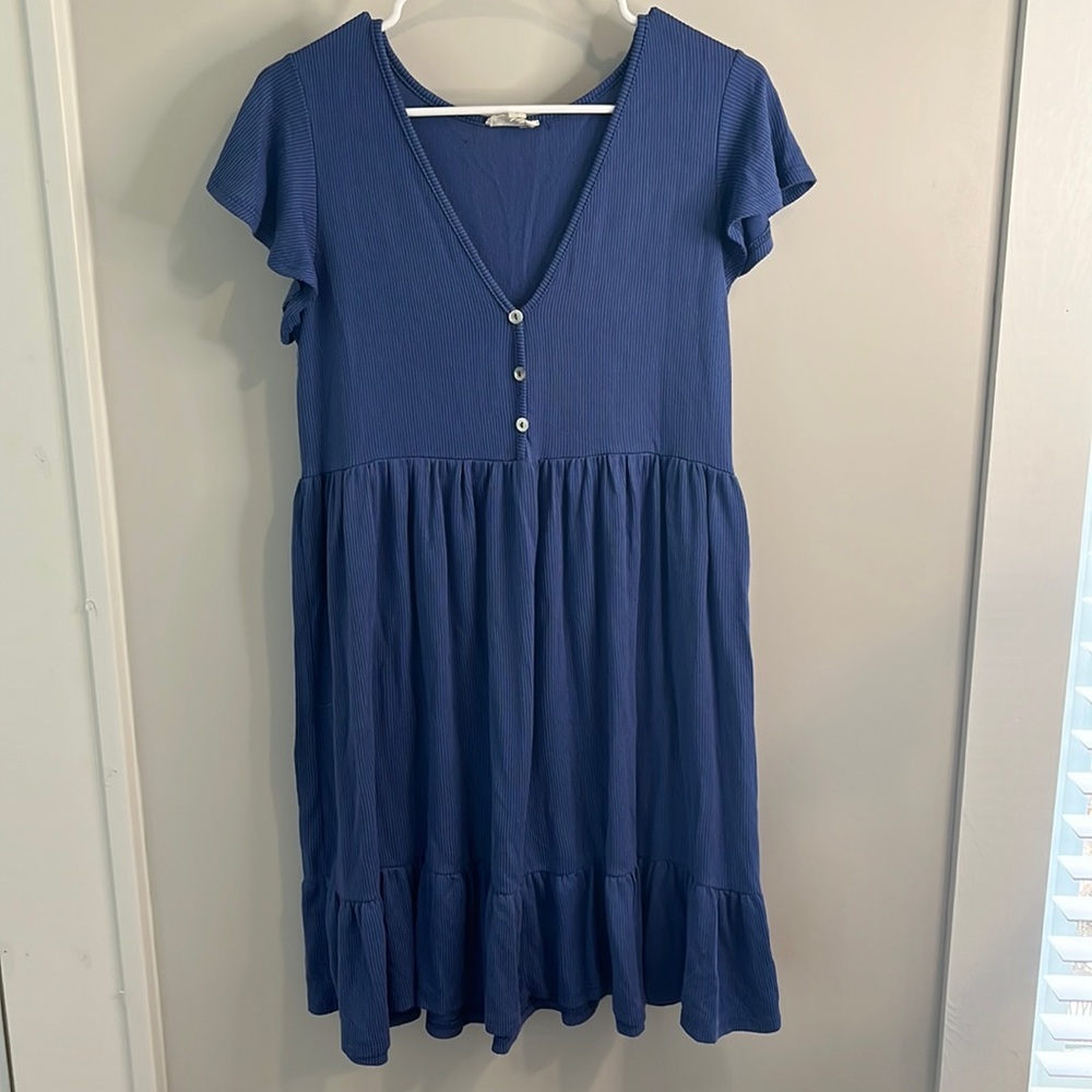 Blue flowy dress